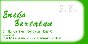 eniko bertalan business card